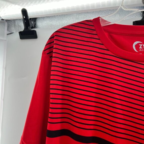 Zyia Active Men's Short Sleeve T-Shirt Red/Black Size XL - Picture 4 of 9